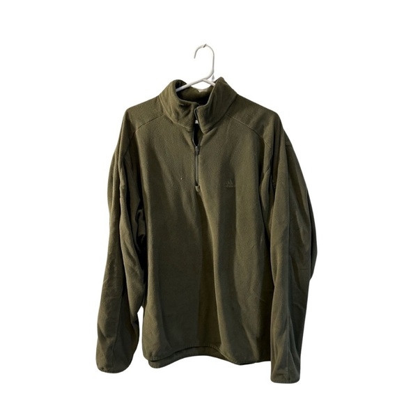 Adidas 1/4 Zip Pullover Fleece - Army Green (Size XL) - Picture 1 of 13